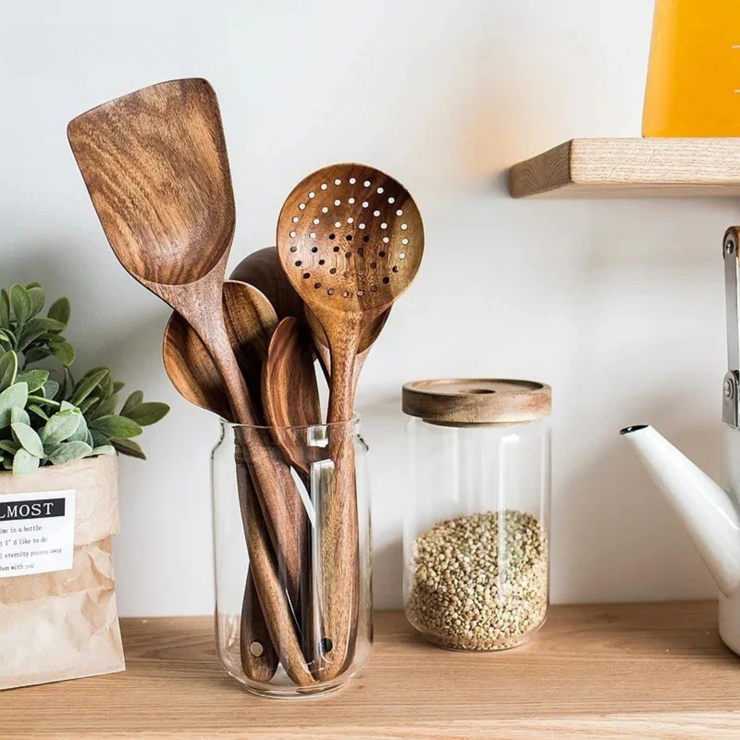 Hälsa Trä Natural Wood Utensil Set