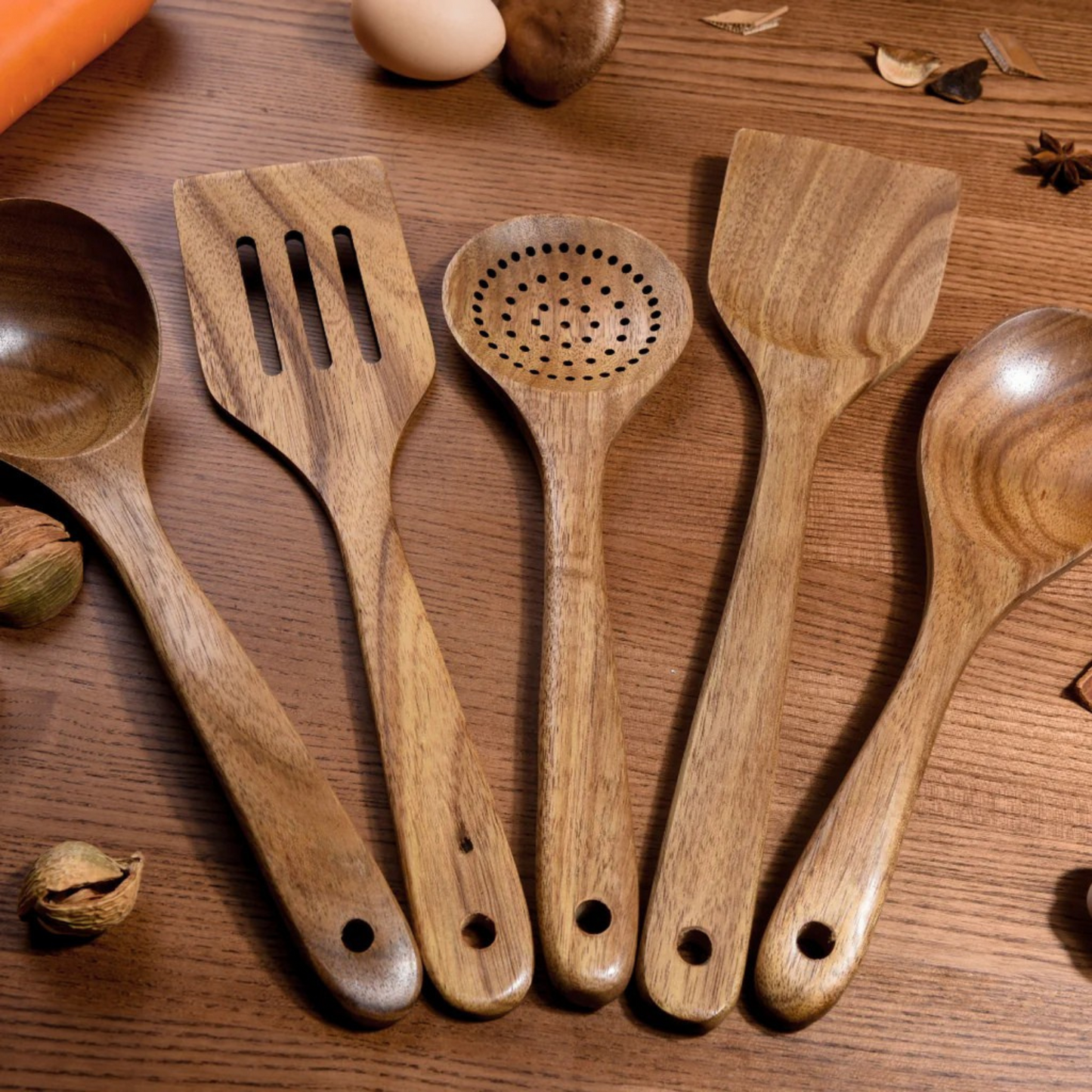 Hälsa Trä Natural Wood Utensil Set