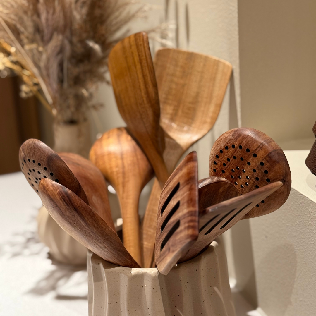 Hälsa Trä Natural Wood Utensil Set