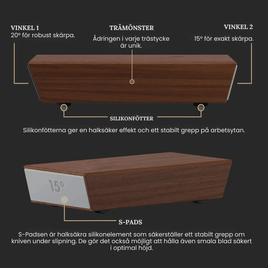 Hälsa Trä™ Knife Sharpener – Diamond Rolling Sharpener