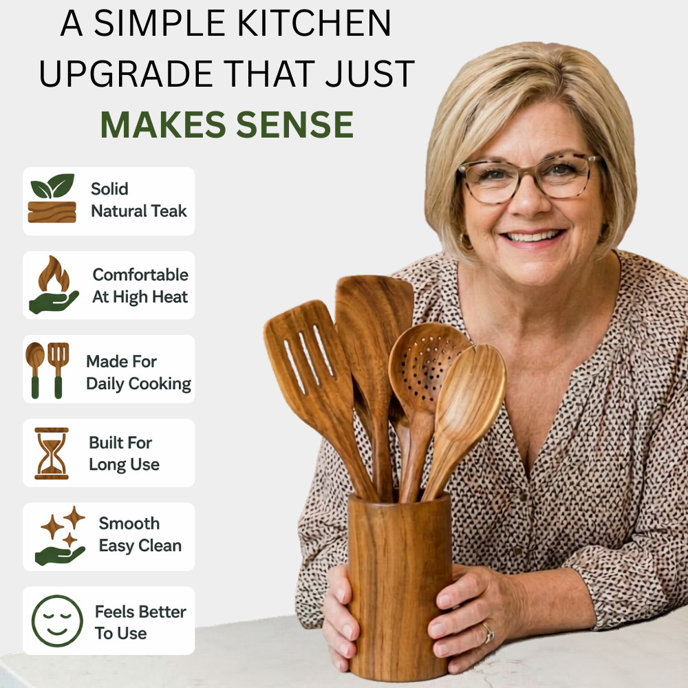 Hälsa Trä Natural Wood Utensil Set