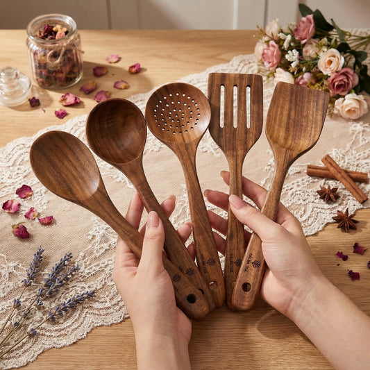 Hälsa Trä Natural Wood Utensil Set