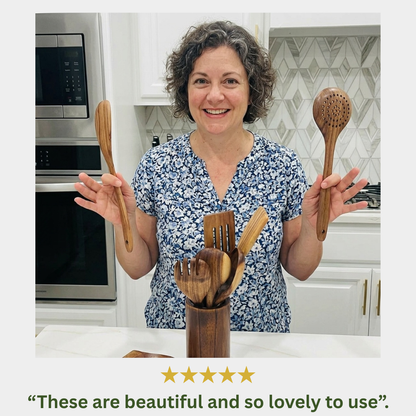 Hälsa Trä Natural Wood Utensil Set